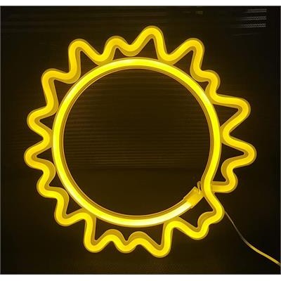 Neon Sign Plastic SUN - USB Powered - Warm Light