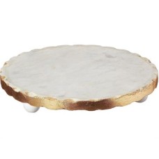 Marble stand w/ gold borders 