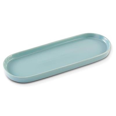 Ceramic Oval Retangular Tray Light Blue