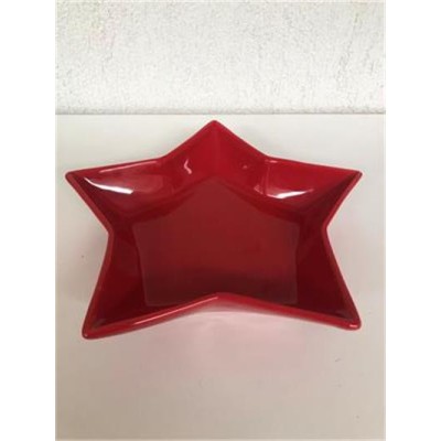 Ceramic Star Red Tray 