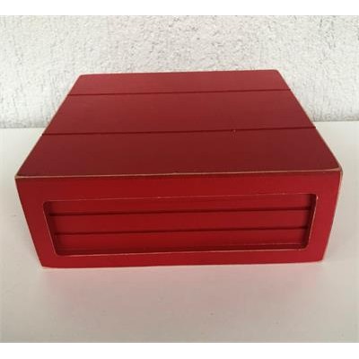 MDF Square Height Box Red